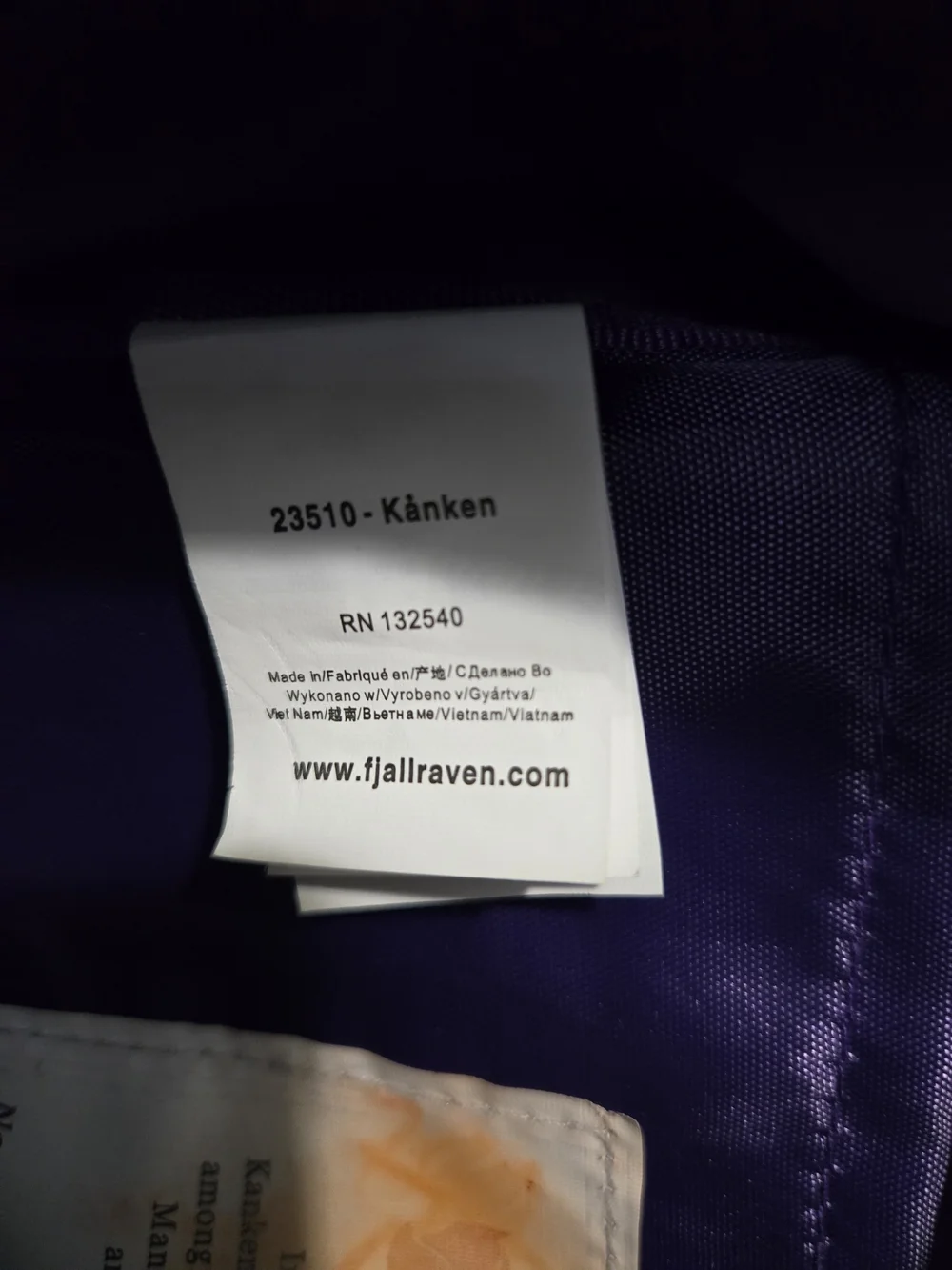 Fjallraven Kånken Mini Backpack - Purple with Red Logo